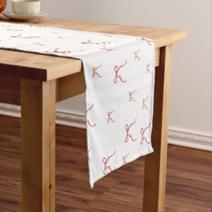 Red Knot Modern Christmas Short Table Runner