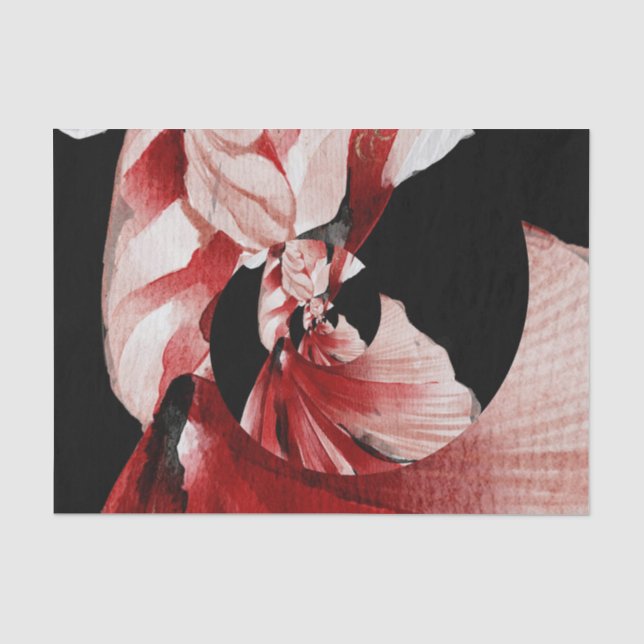 Red Koi Fish Watercolor Japanese Tissue Paper (Front)