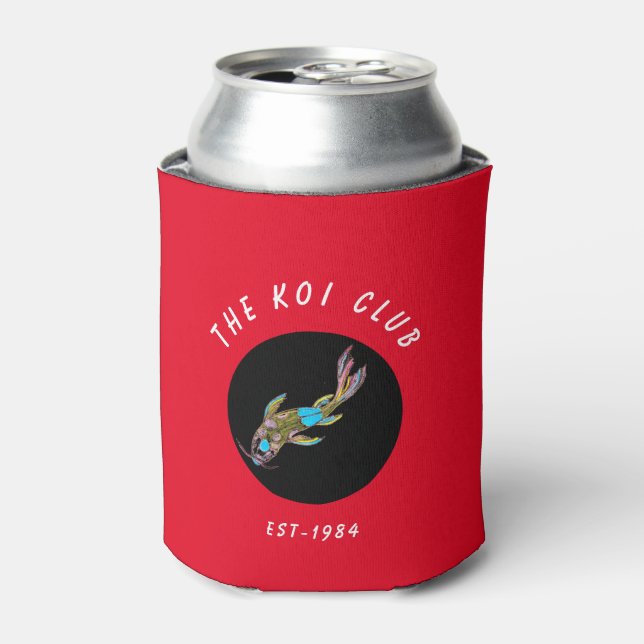 Red Koi Insulated Can Cooler (Can Front)
