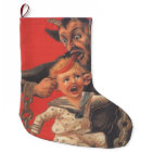 Red Krampus Pulling Boys Ears