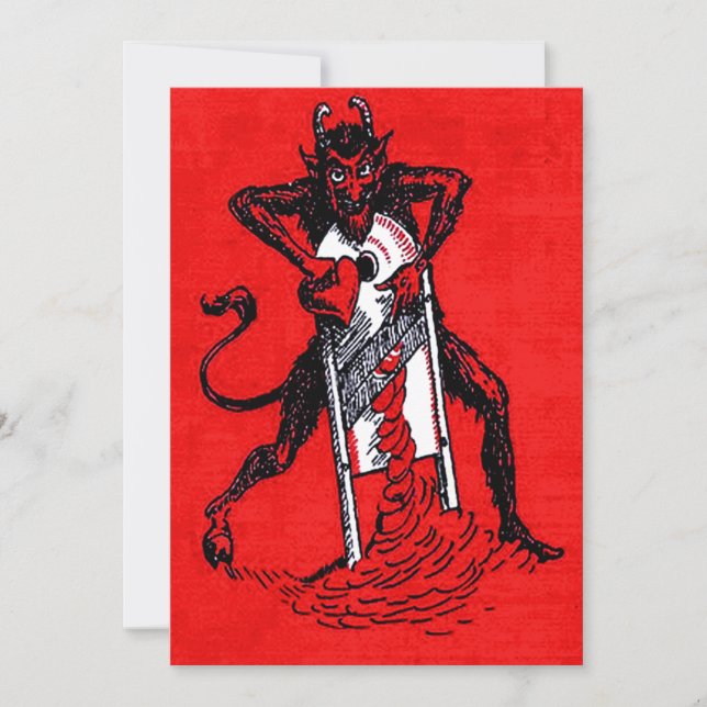 Red Krampus Slicing Heart (Front)