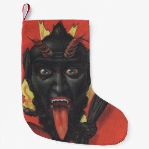 Red Krampus Switch Small Christmas Stocking