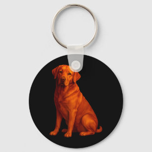 Red Lab Mom and Dad Labrador Dog Keychain