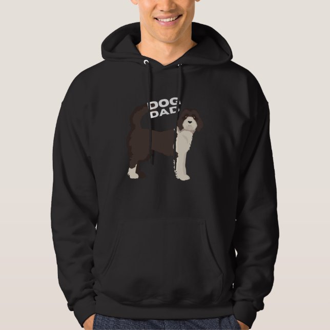 Red Labradoodle Dog Dad Hoodie (Front)