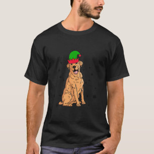 Red Labrador Retriever Elf Dog Lover Merry Christm T-Shirt