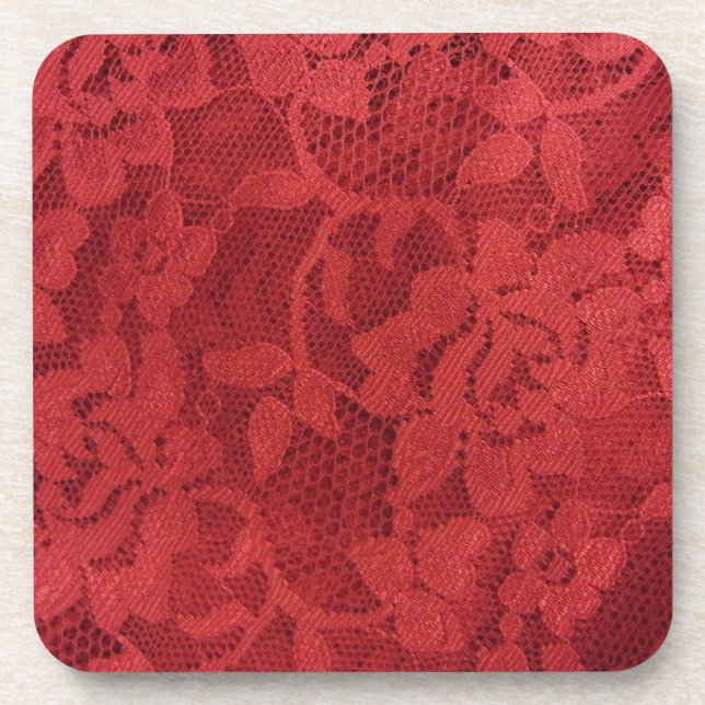 Red Lace Coaster (Front)