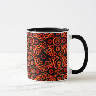 red lace mug