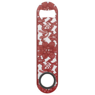 Red Lace Pattern Valentine's Bar Key