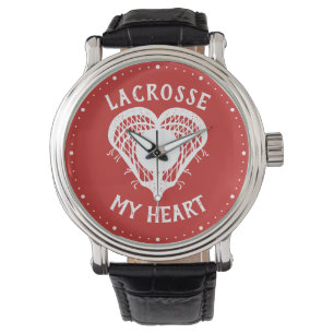 Red Lacrosse My Heart Watch