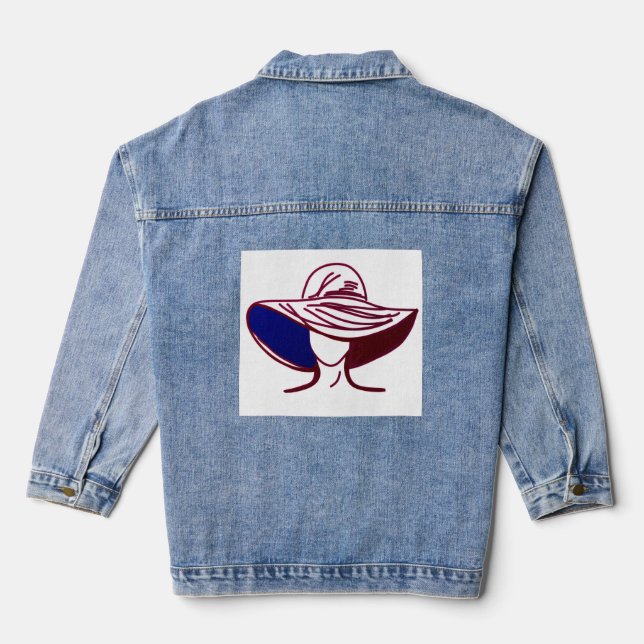 Red Lady Denim Jacket (Back)