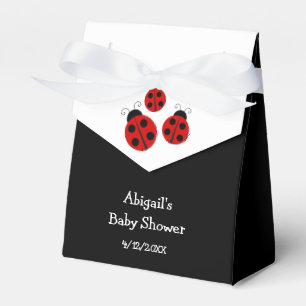 Red Ladybug Baby Shower Personalized Favour Box