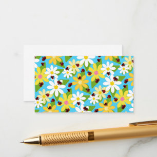 Red Ladybug Beetle Insect Lover Black Hearts Enclosure Card