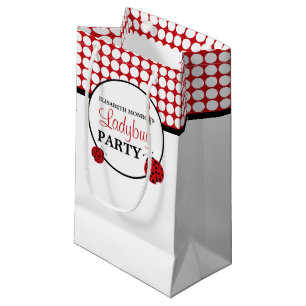 Red Ladybug Children's Birthday Party Small Gift Bag