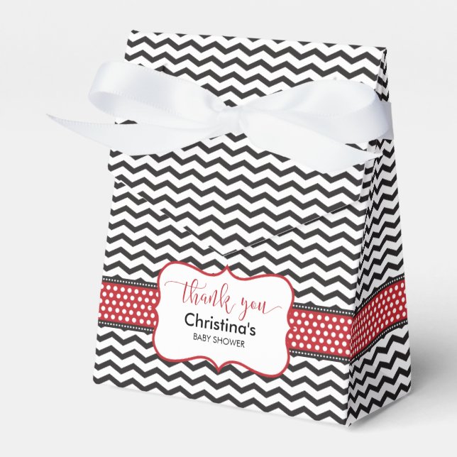 Red Ladybug Favor Box (Front Side)