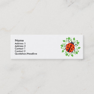 Red ladybug mini business card