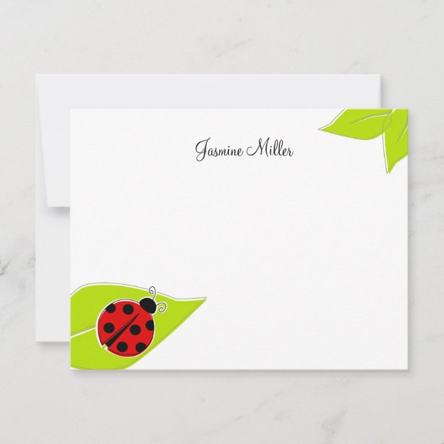 Red Ladybug Note Cards (Front)