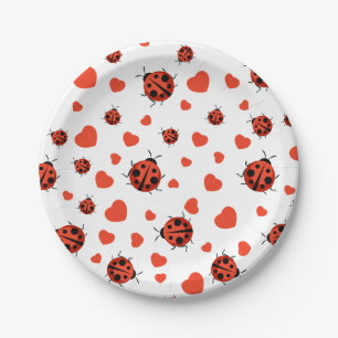 Red Ladybug Paper Plate