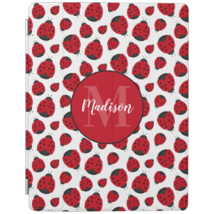 Red Ladybug Pattern Personalized iPad Cover