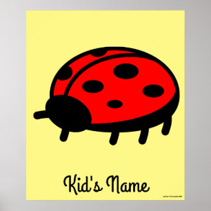 Red ladybug poster