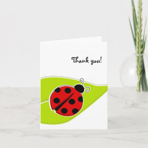 Red Ladybug Thank You Cards