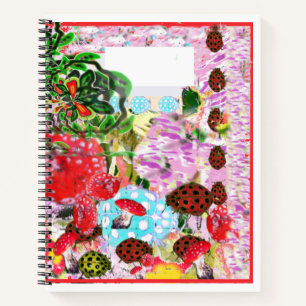 Red Ladybugs ABC Letters Tracing Notebook