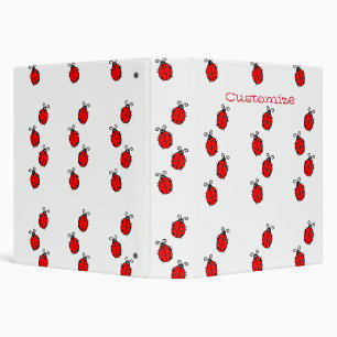 Red Ladybugs Crawling Thunder_Cove Binder