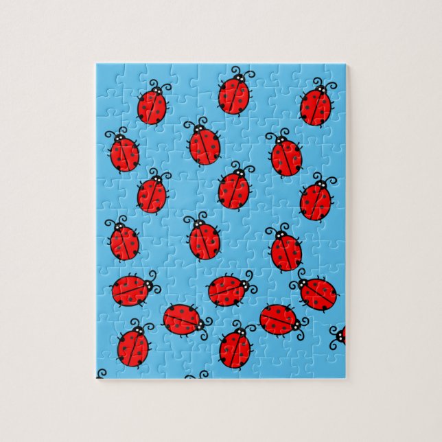 Red Ladybugs Crawling Thunder_Cove Jigsaw Puzzle (Vertical)