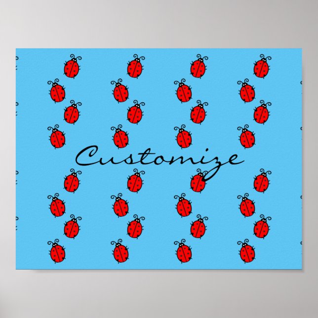 Red Ladybugs Crawling Thunder_Cove Poster (Front)