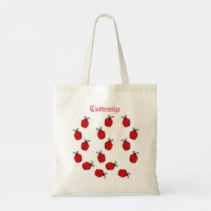 Red Ladybugs Crawling Thunder_Cove Tote Bag
