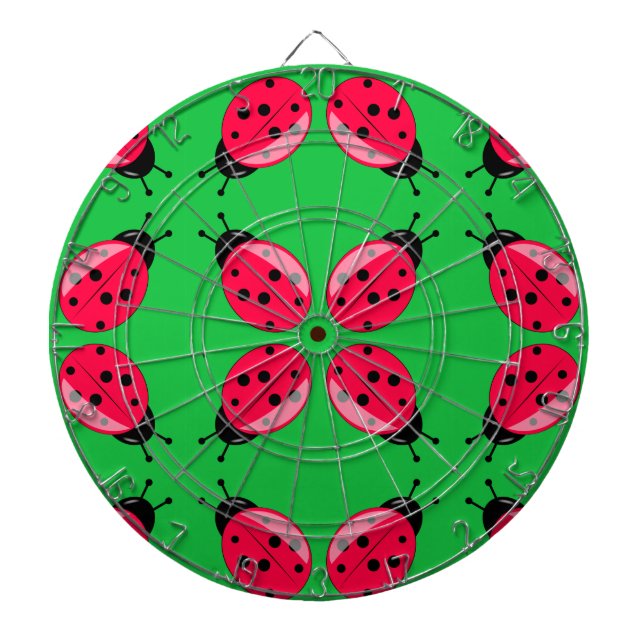 Red Ladybugs Dartboard (Front)