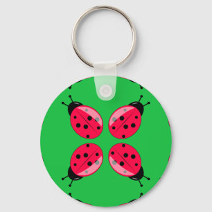 Red Ladybugs Keychain