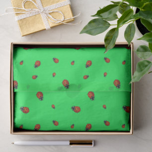 Red Ladybugs Lady Beetles Tissue Paper