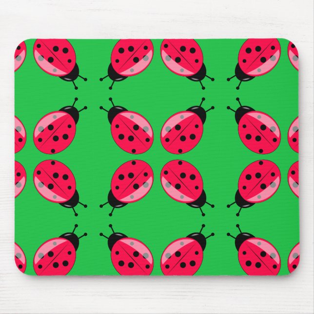 Red Ladybugs Mouse Pad (Front)