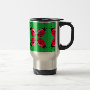 Red Ladybugs Travel Mug