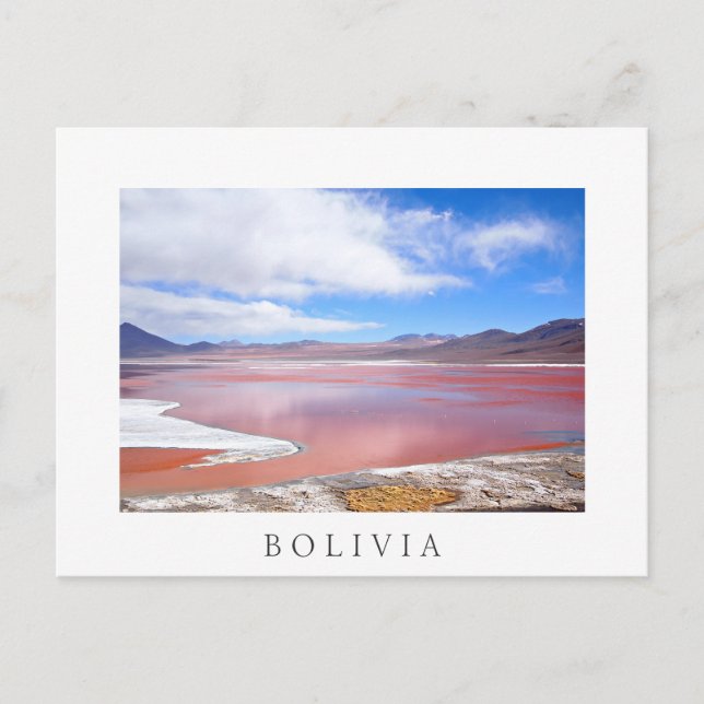 Red Lagoon, Laguna Colorada Bolivie carte postale  (Devant)