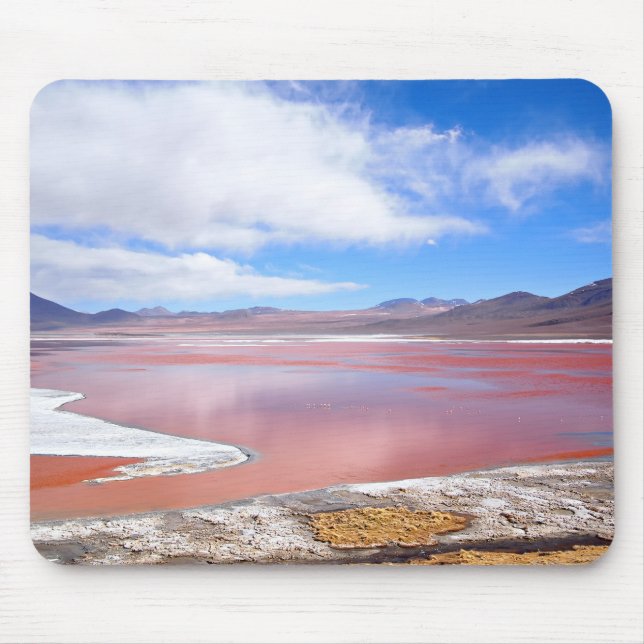 Red Lagoon, Laguna Colorada in Bolivia mousepad (Front)