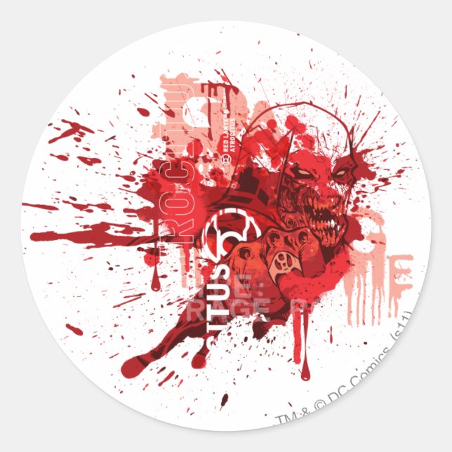 Red lantern Corps Collage Classic Round Sticker (Front)
