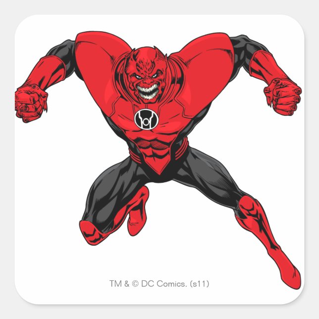 Red Lantern Corps - Rage Jump 1 Square Sticker (Front)