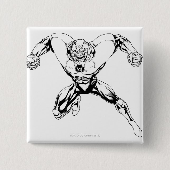 Red Lantern Corps - Rage Jump 3 2 Inch Square Button (Front)