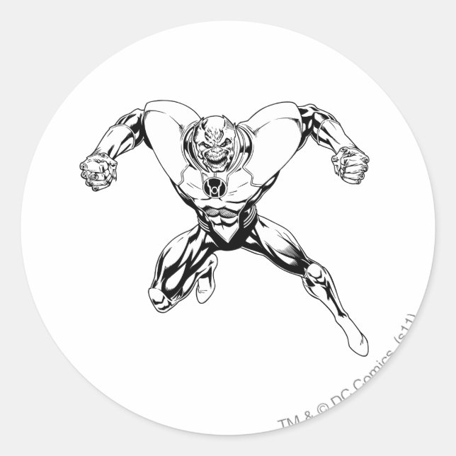 Red Lantern Corps - Rage Jump 3 Classic Round Sticker (Front)