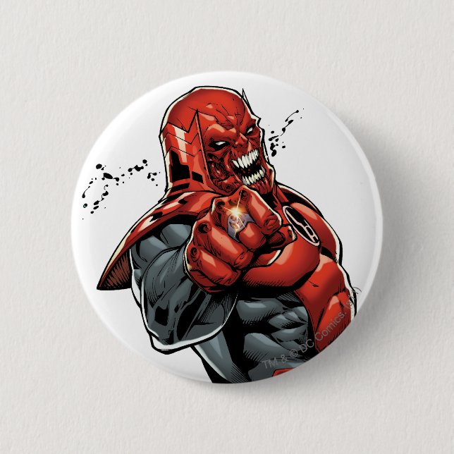 Red Lantern Corps - Rage Leaning 2 Inch Round Button (Front)
