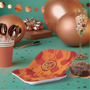 Red Lanterns Chinese Snake New Year SqP Paper Plate