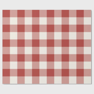 Red Large Chequered Gingham Wrapping Paper
