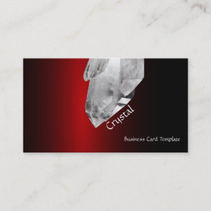 Red Large Quartz Crystal Rock Business Card