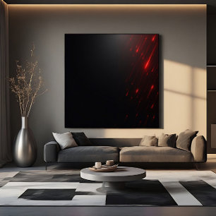 Red Laser Rain Canvas Print