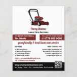 Red Lawn-Mower, Lawn Care Services Flyer<br><div class="desc">Red Lawn-Mower,  Lawn Care Services Advertising Flyer by The Business Card Store.</div>