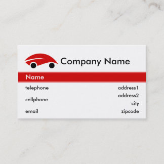Red Leaf Car Business Card Design
