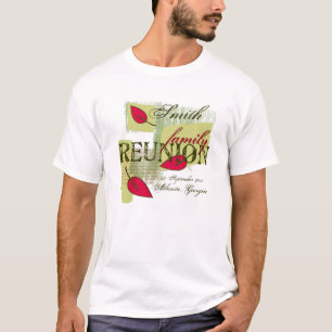 Red Leaf Custom Name Family Reunion Tshirt