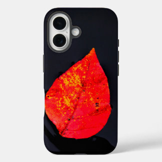 Red leaf iphone cover