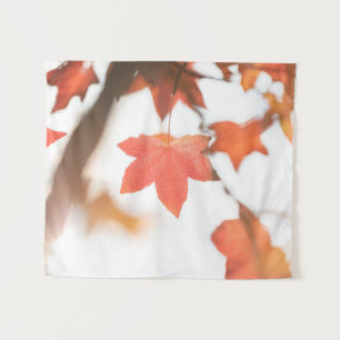 Red Leaf Nature Photo Tapestry